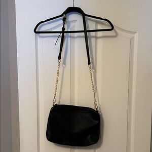 Joy Susan Black Crossbody Bag with Gold Chain